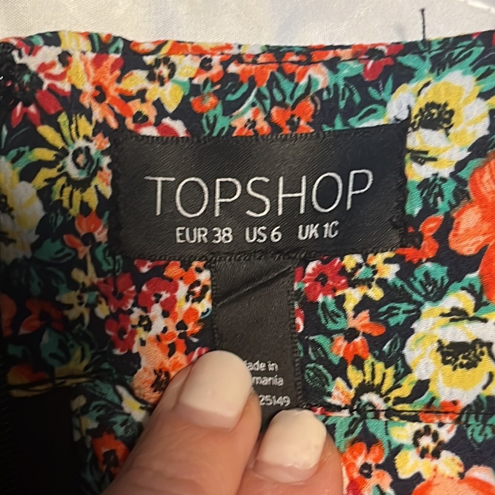 Topshop Floral Mini Dress - Picture 3 of 3